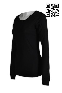 W187設計修身運動衫  訂做淨色女裝功能性運動衫  長袖 駁片 女裝 製造大量運動衫  運動衫生產商    黑色